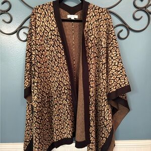 Nine West Animal Print Open Front Wrap